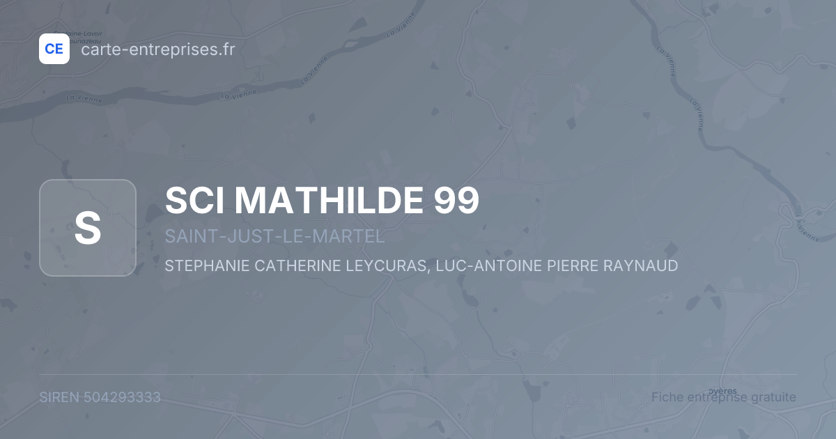 SCI MATHILDE 99 — 504293333 — fiche entreprise
