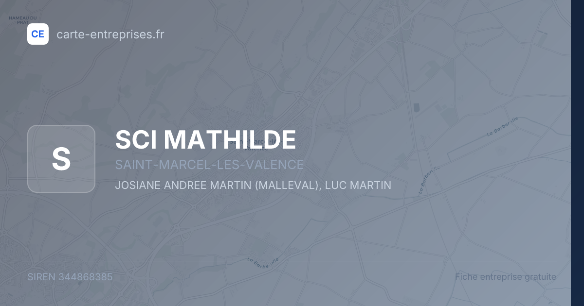 SCI MATHILDE — 344868385 — fiche entreprise