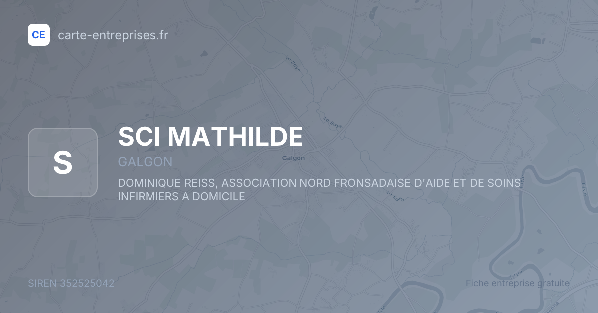 SCI MATHILDE — 352525042 — fiche entreprise