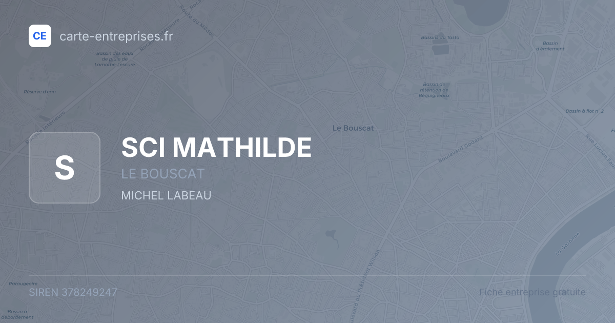 SCI MATHILDE — 378249247 — fiche entreprise