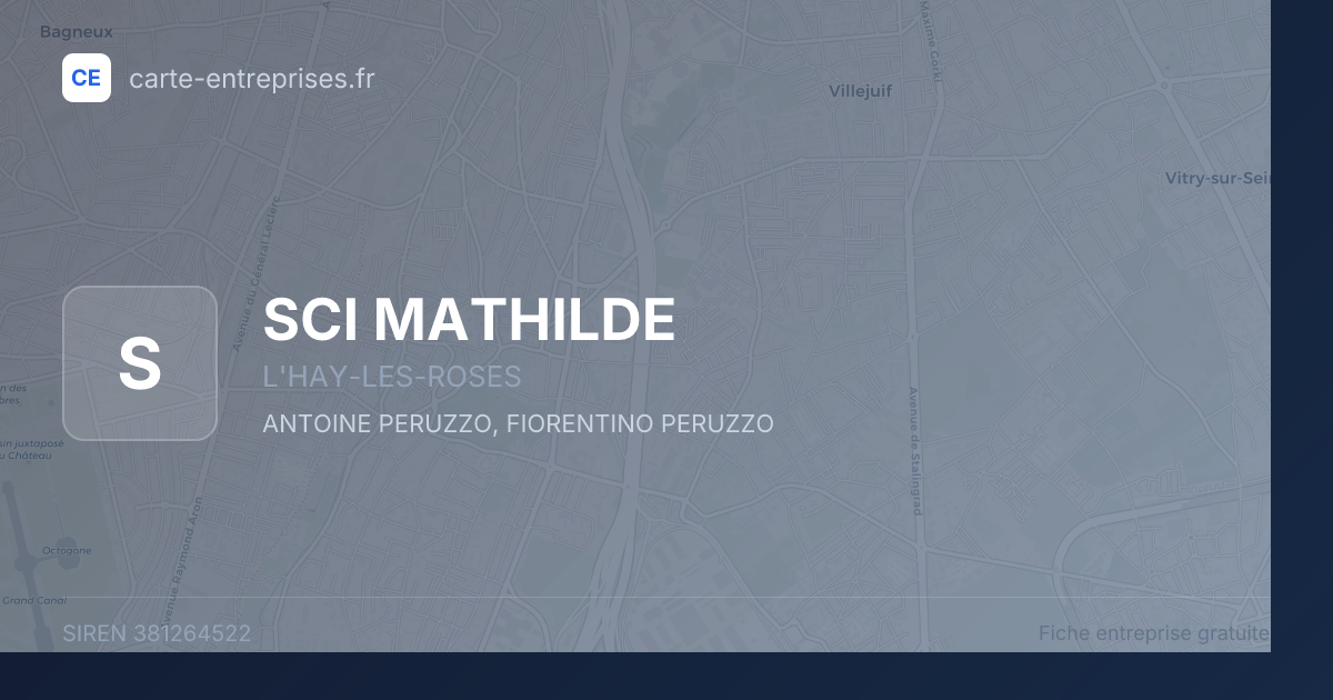 SCI MATHILDE — 381264522 — fiche entreprise
