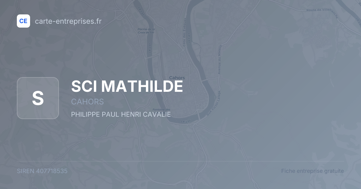 SCI MATHILDE — 407718535 — fiche entreprise