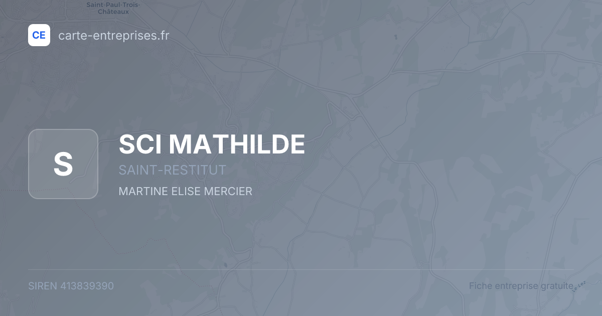 SCI MATHILDE — 413839390 — fiche entreprise
