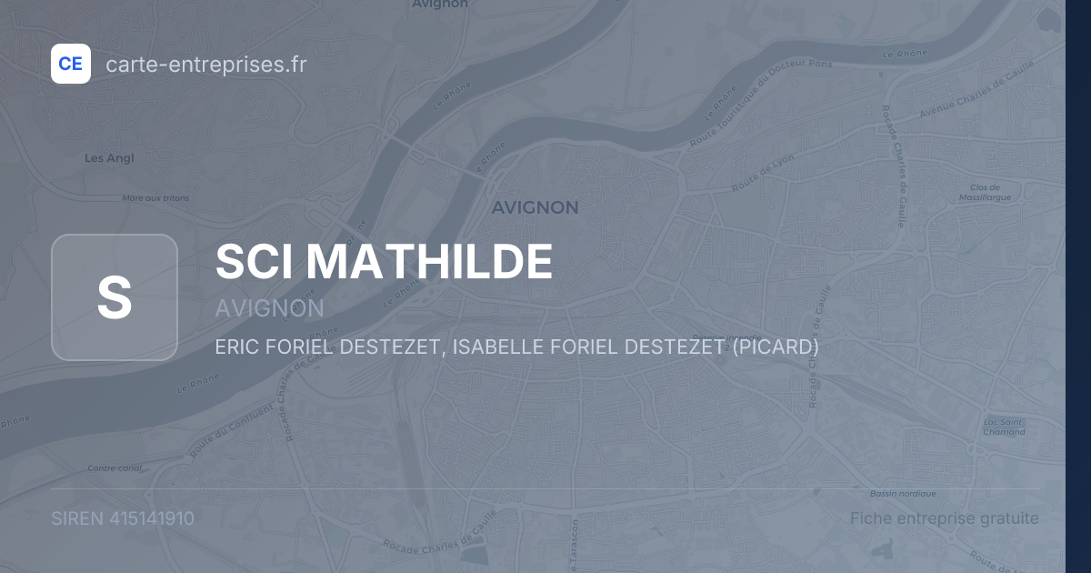SCI MATHILDE — 415141910 — fiche entreprise