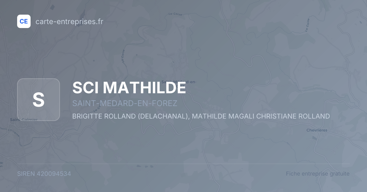 SCI MATHILDE — 420094534 — fiche entreprise