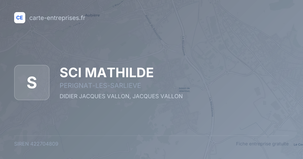 SCI MATHILDE — 422704809 — fiche entreprise