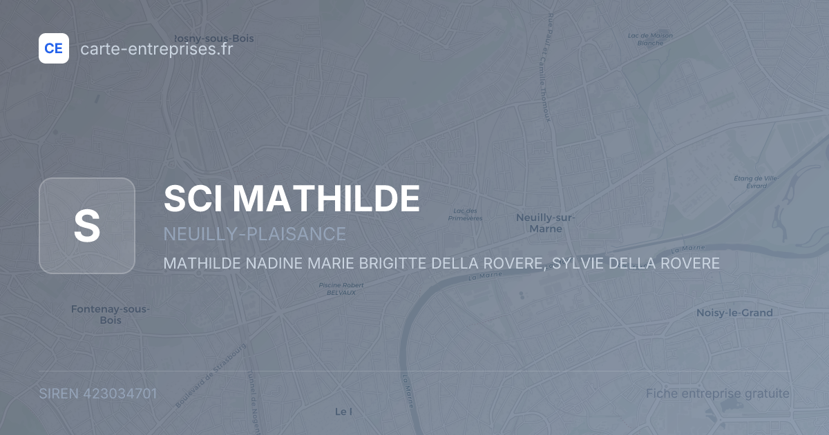 SCI MATHILDE — 423034701 — fiche entreprise