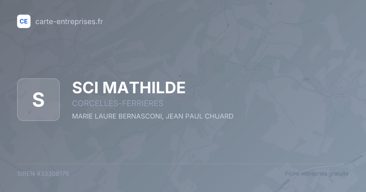 SCI MATHILDE — 433308178 — fiche entreprise