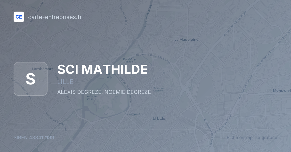 SCI MATHILDE — 438412199 — fiche entreprise