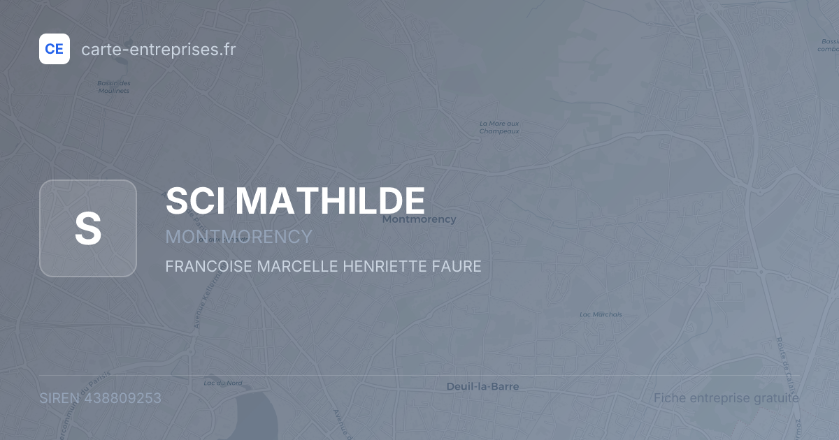 SCI MATHILDE — 438809253 — fiche entreprise