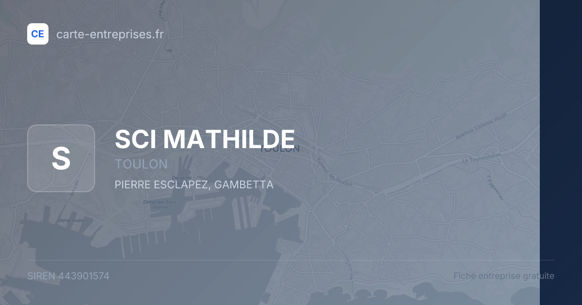 SCI MATHILDE — 443901574 — fiche entreprise
