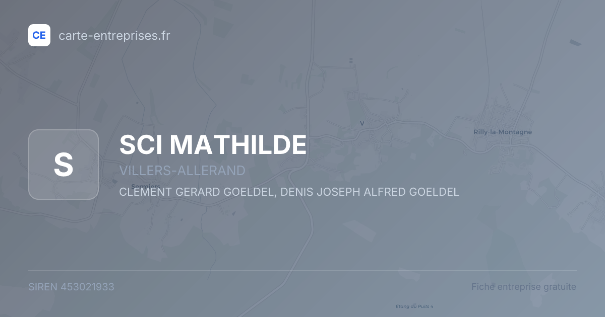 SCI MATHILDE — 453021933 — fiche entreprise