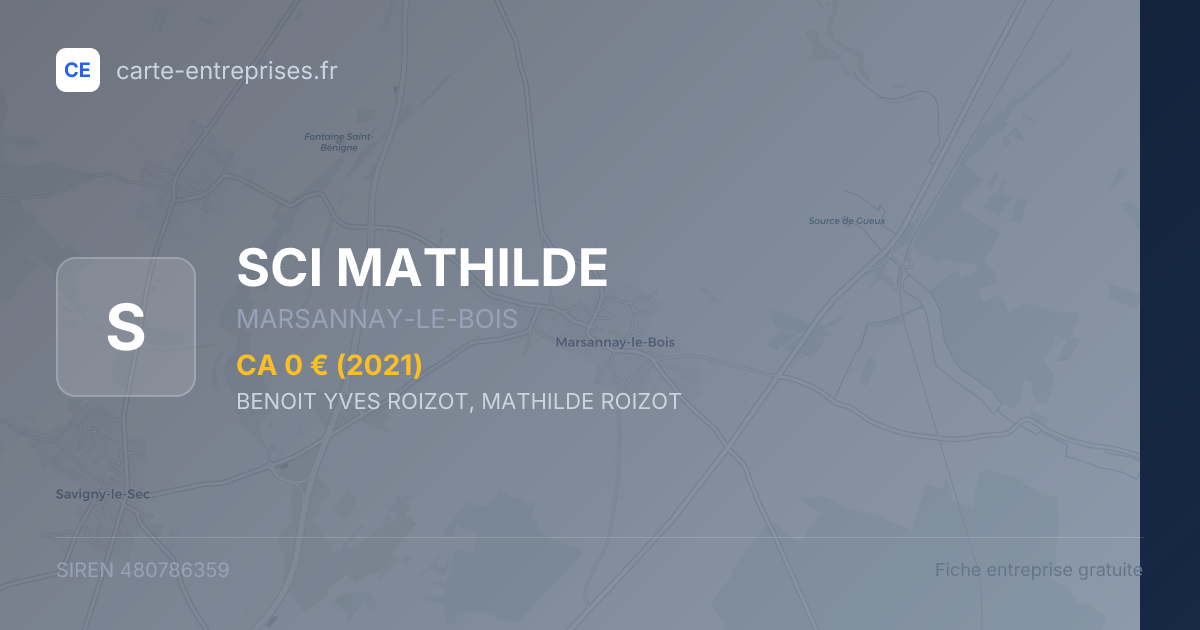 SCI MATHILDE — 480786359 — fiche entreprise