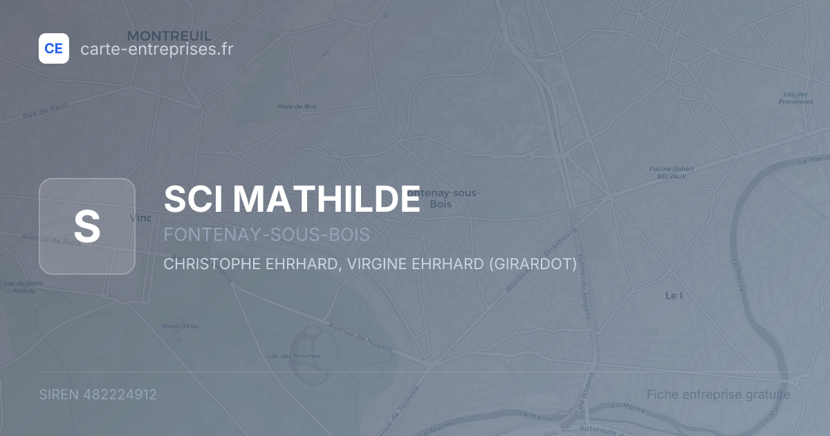 SCI MATHILDE — 482224912 — fiche entreprise