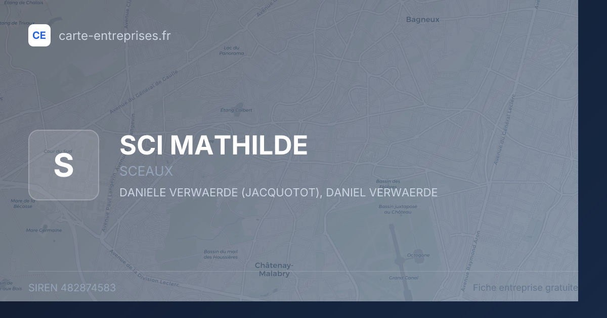 SCI MATHILDE — 482874583 — fiche entreprise