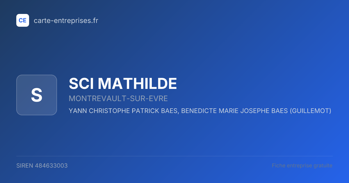 SCI MATHILDE — 484633003 — fiche entreprise