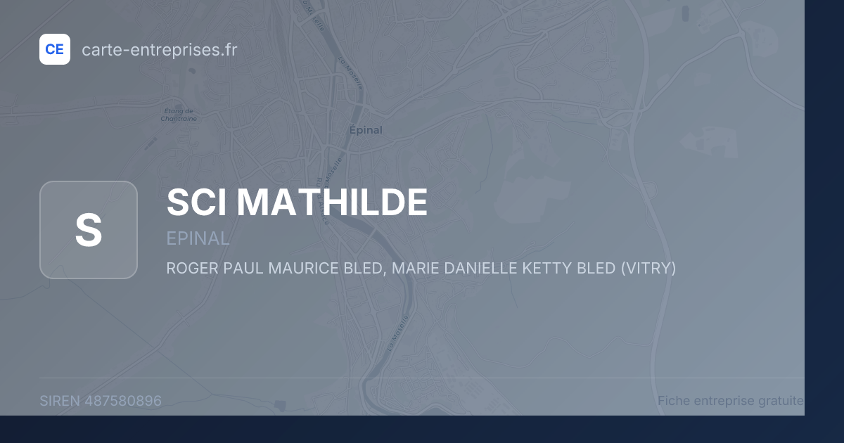 SCI MATHILDE — 487580896 — fiche entreprise
