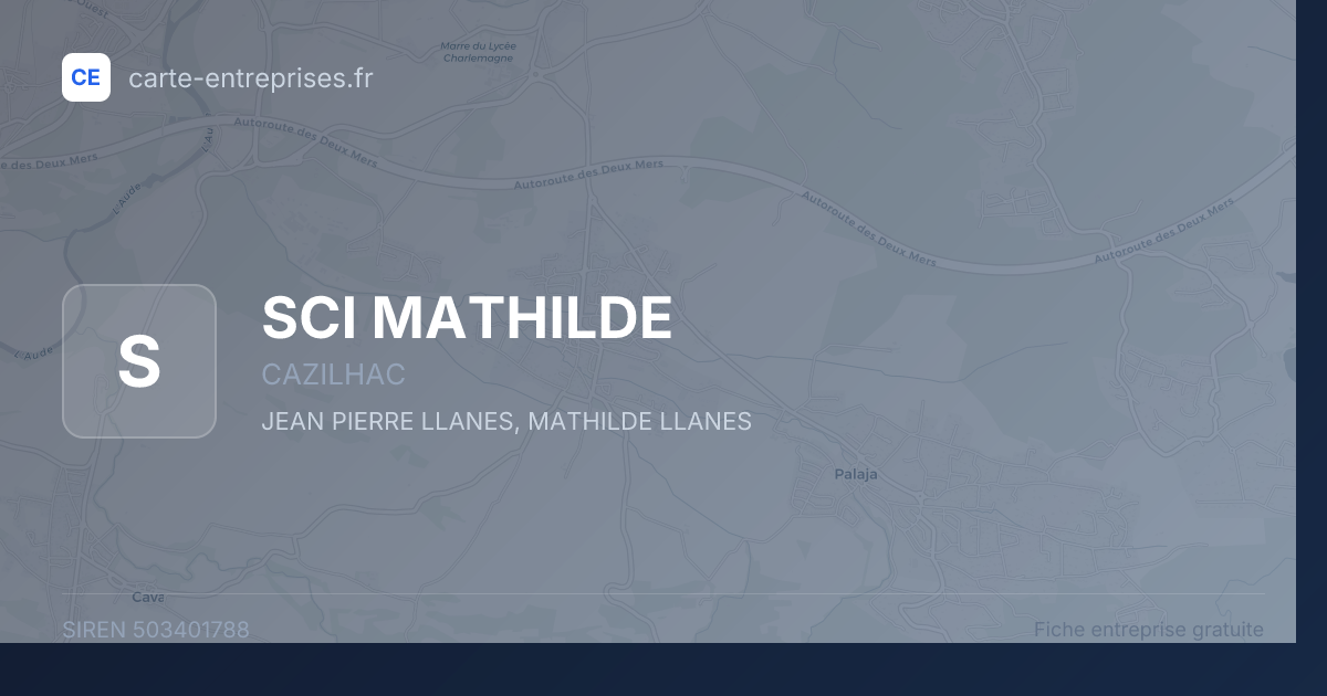 SCI MATHILDE — 503401788 — fiche entreprise