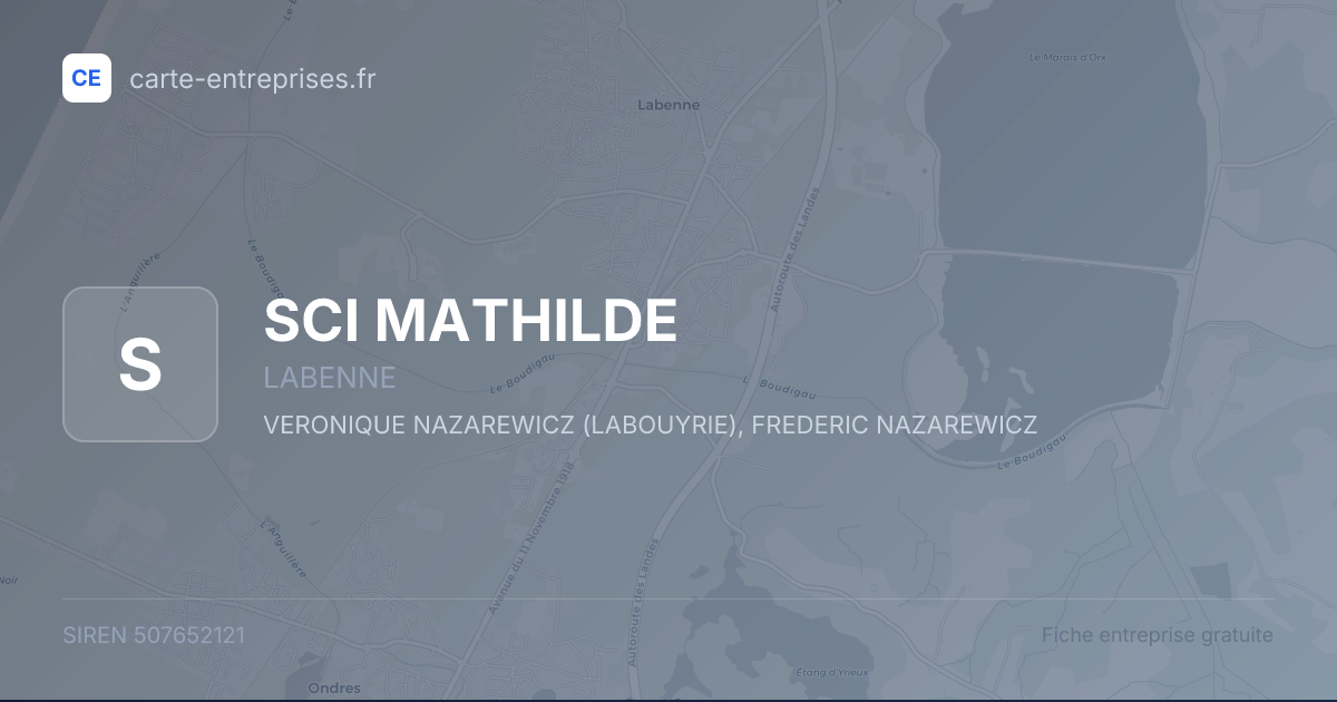 SCI MATHILDE — 507652121 — fiche entreprise