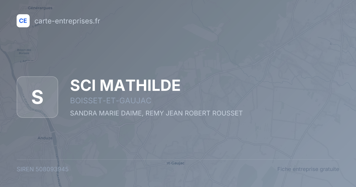 SCI MATHILDE — 508093945 — fiche entreprise