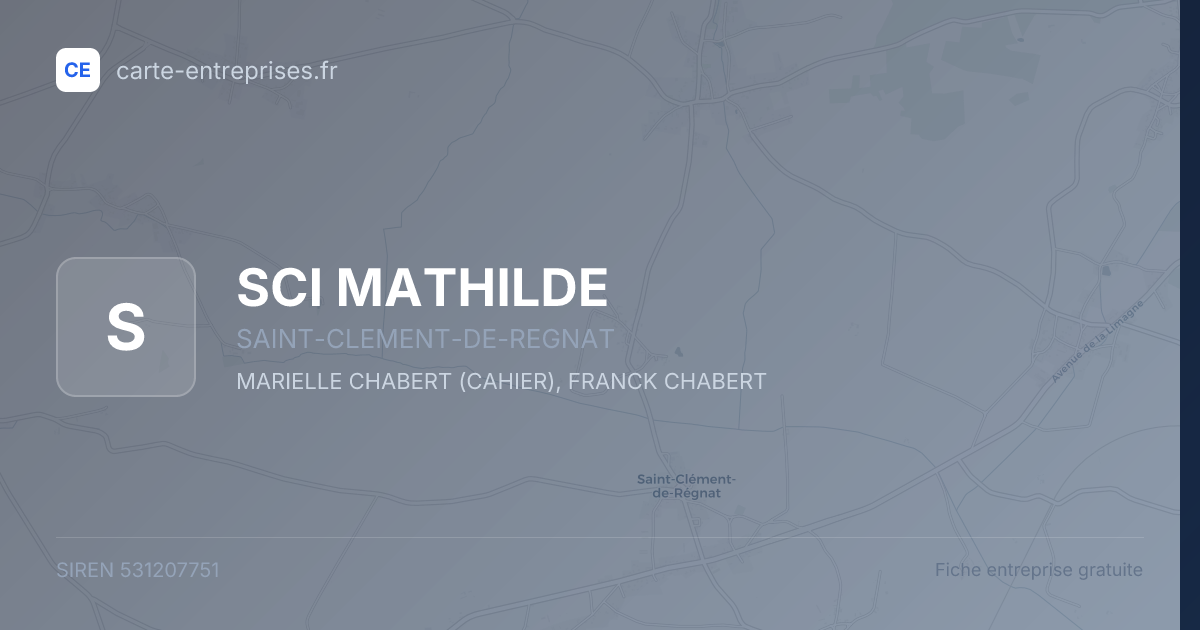 SCI MATHILDE — 531207751 — fiche entreprise
