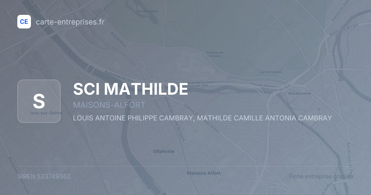 SCI MATHILDE — 533749362 — fiche entreprise