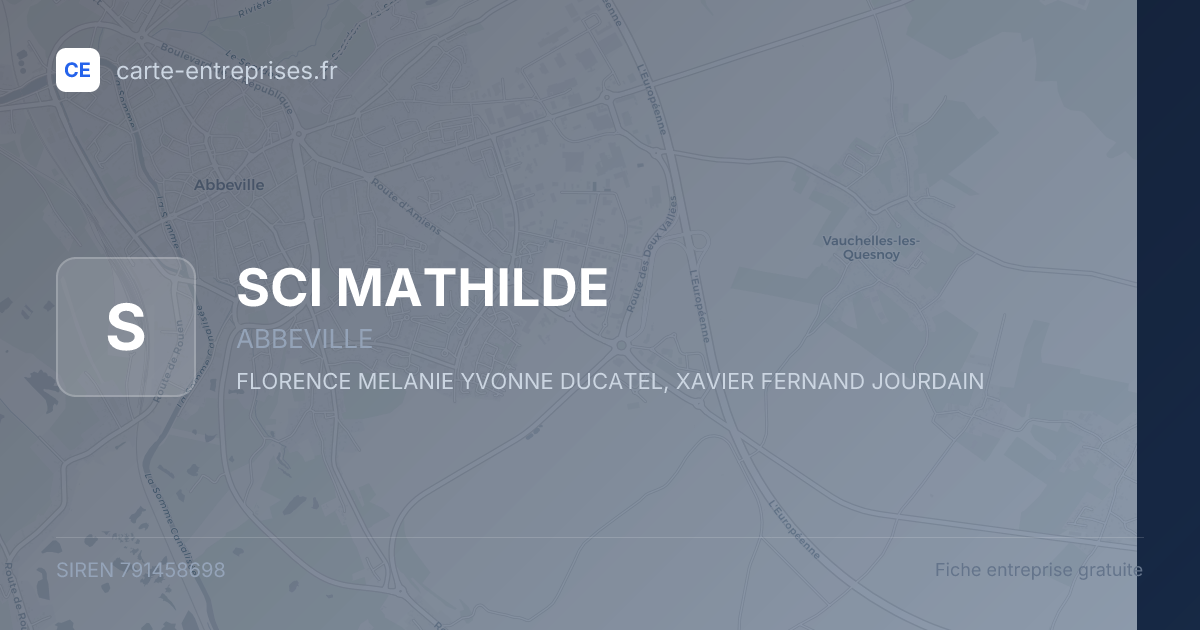 SCI MATHILDE — 791458698 — fiche entreprise