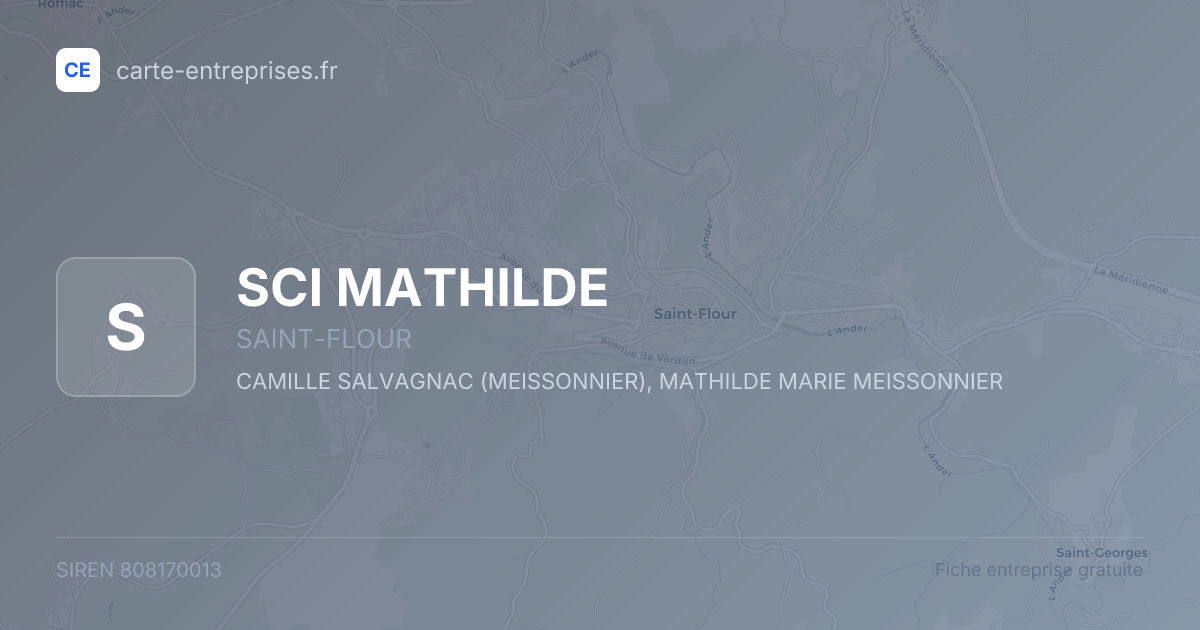 SCI MATHILDE — 808170013 — fiche entreprise