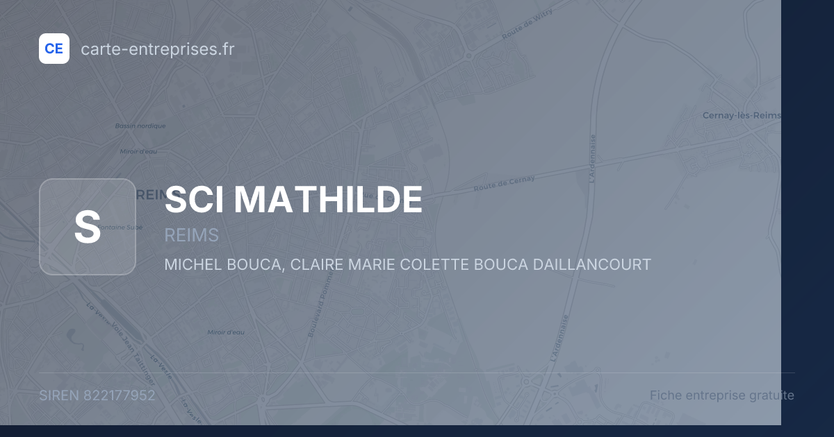 SCI MATHILDE — 822177952 — fiche entreprise