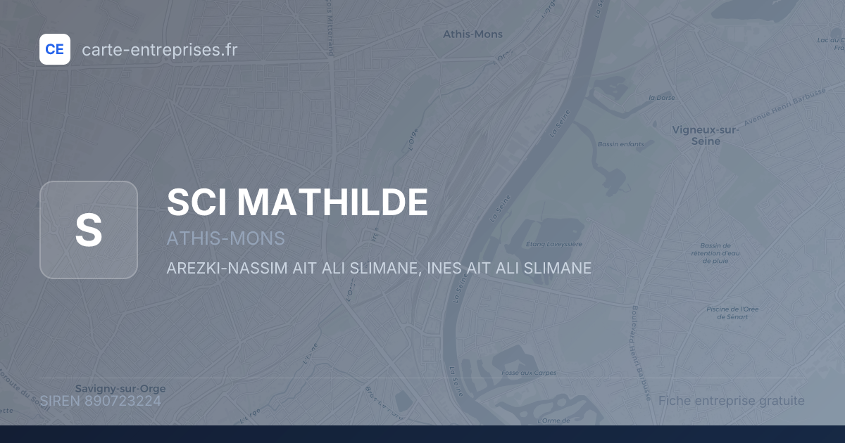 SCI MATHILDE — 890723224 — fiche entreprise