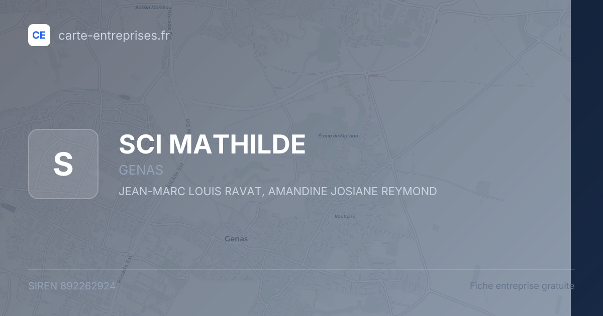 SCI MATHILDE — 892262924 — fiche entreprise