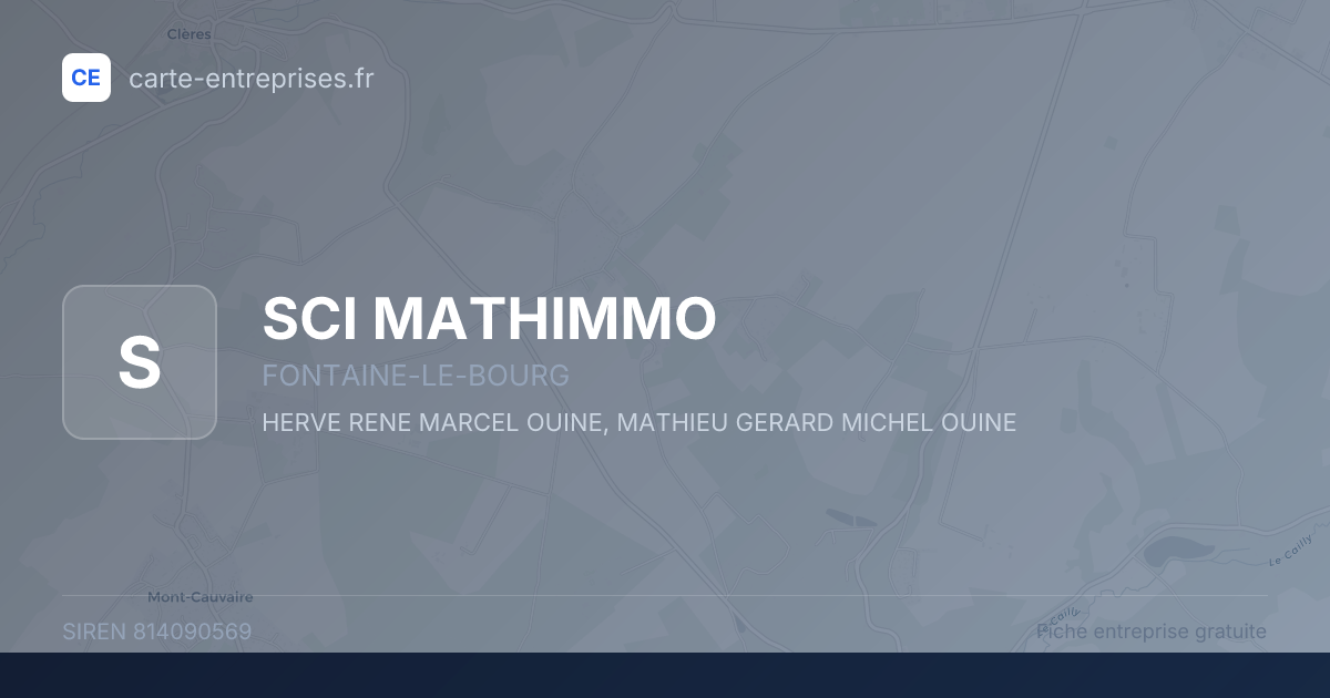 SCI MATHIMMO — 814090569 — fiche entreprise