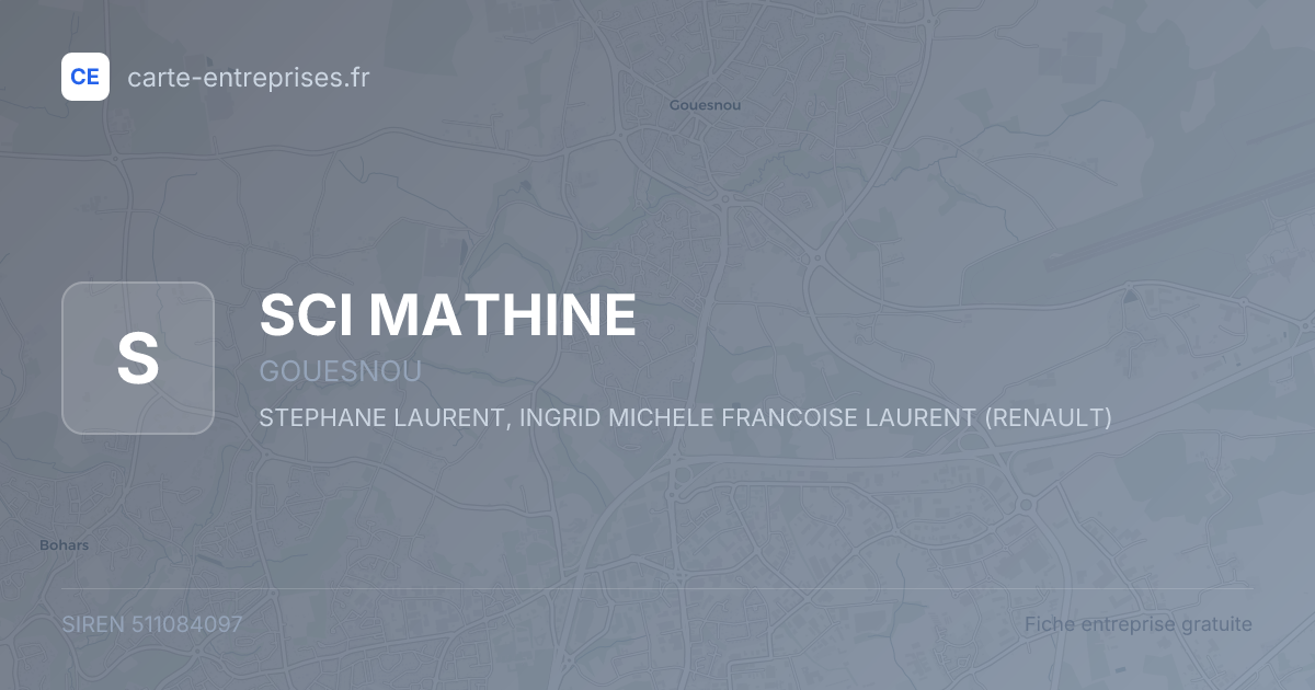 SCI MATHINE — 511084097 — fiche entreprise