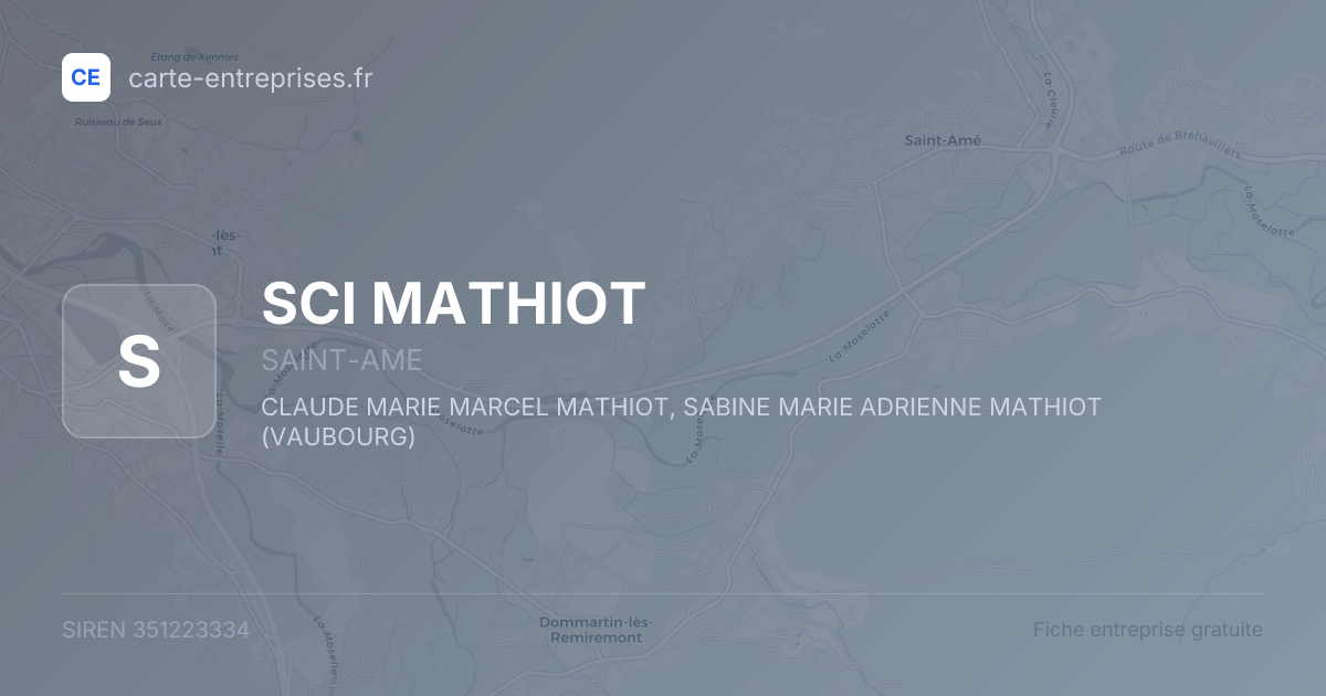 SCI MATHIOT — 351223334 — fiche entreprise