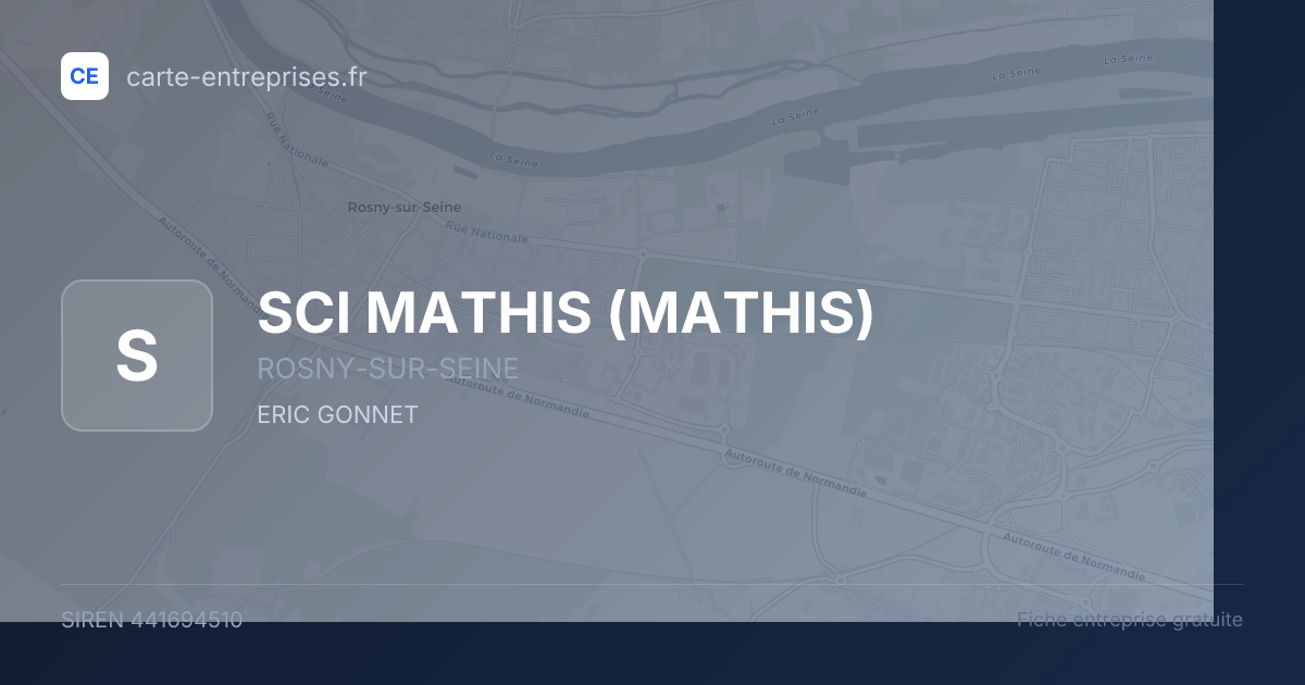 SCI MATHIS (MATHIS) — 441694510 — fiche entreprise