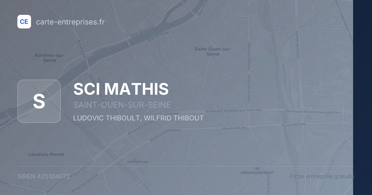 SCI MATHIS — 425104072 — fiche entreprise