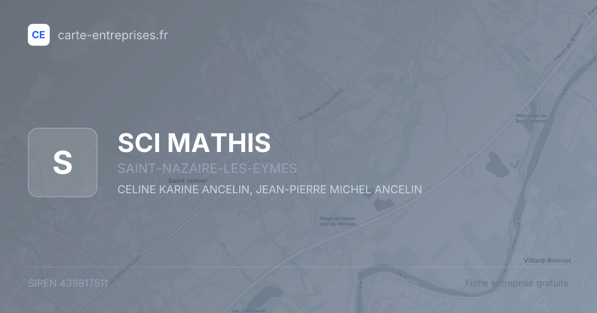 SCI MATHIS — 439817511 — fiche entreprise