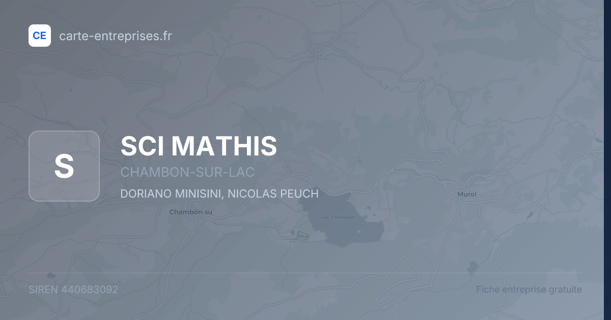 SCI MATHIS — 440683092 — fiche entreprise