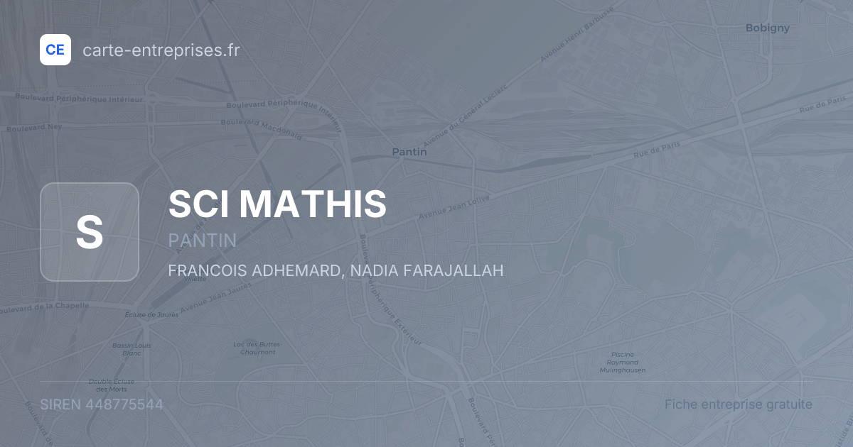 SCI MATHIS — 448775544 — fiche entreprise