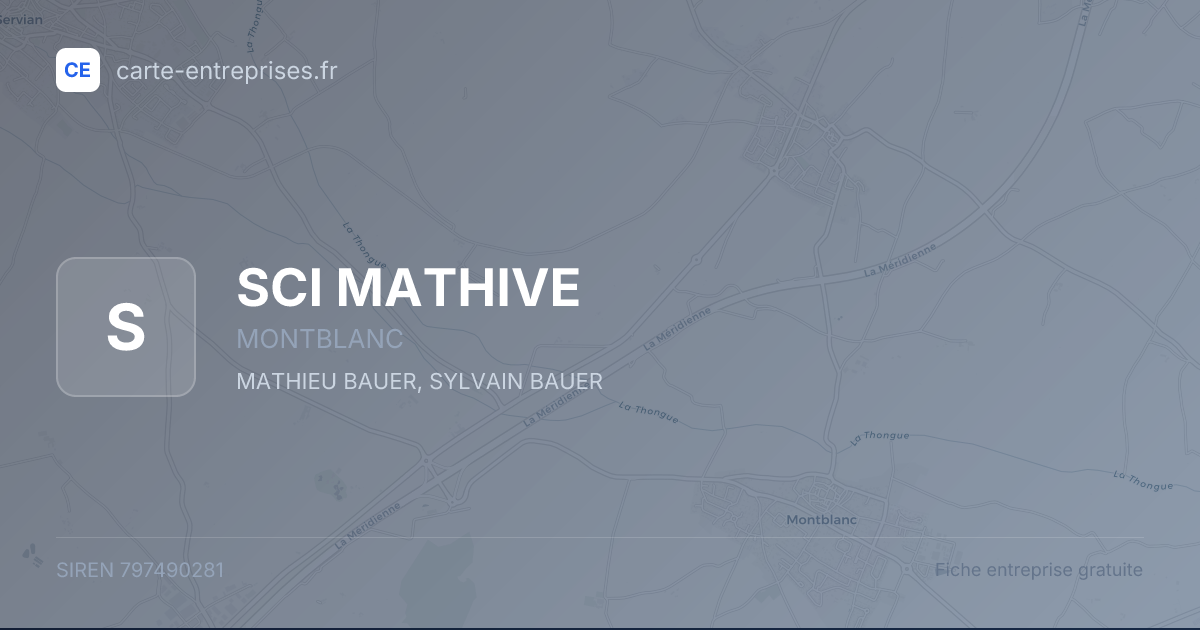 SCI MATHIVE — 797490281 — fiche entreprise
