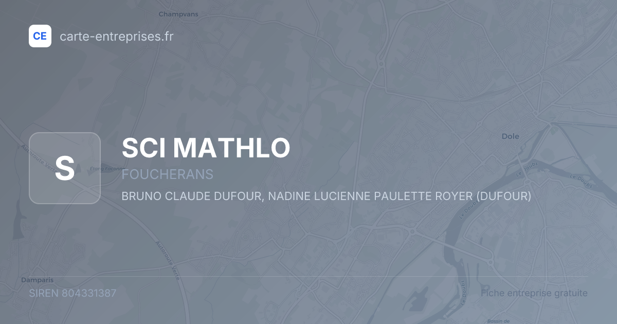 SCI MATHLO — 804331387 — fiche entreprise