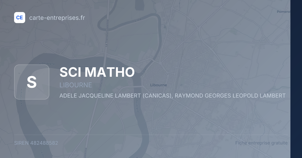 SCI MATHO — 482488582 — fiche entreprise