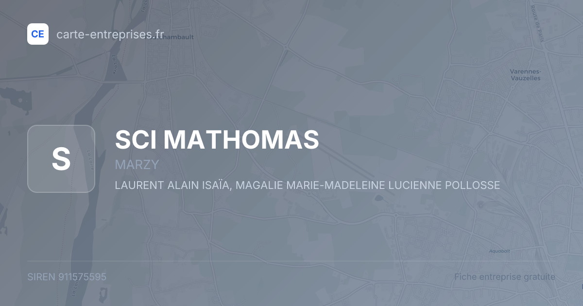 SCI MATHOMAS — 911575595 — fiche entreprise