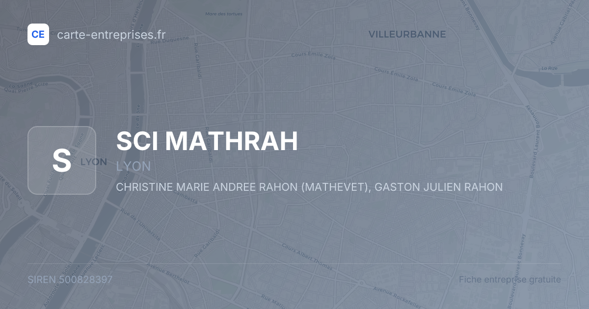SCI MATHRAH — 500828397 — fiche entreprise