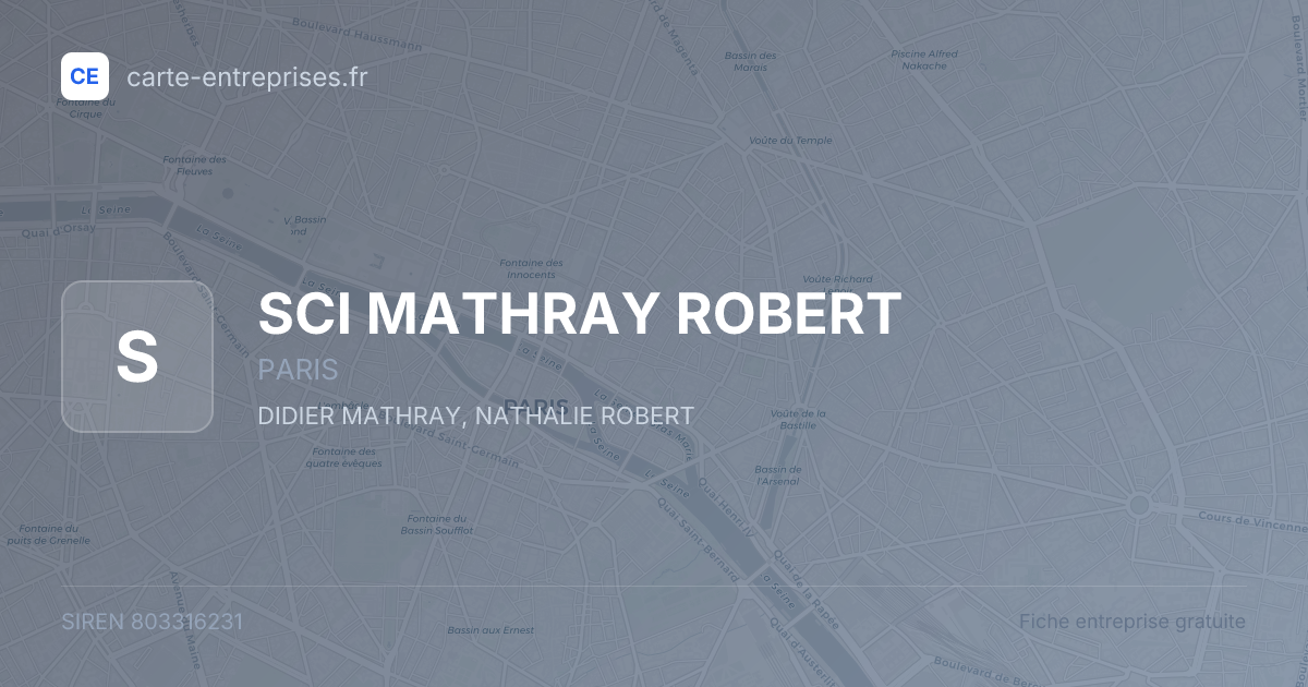 SCI MATHRAY ROBERT — 803316231 — fiche entreprise