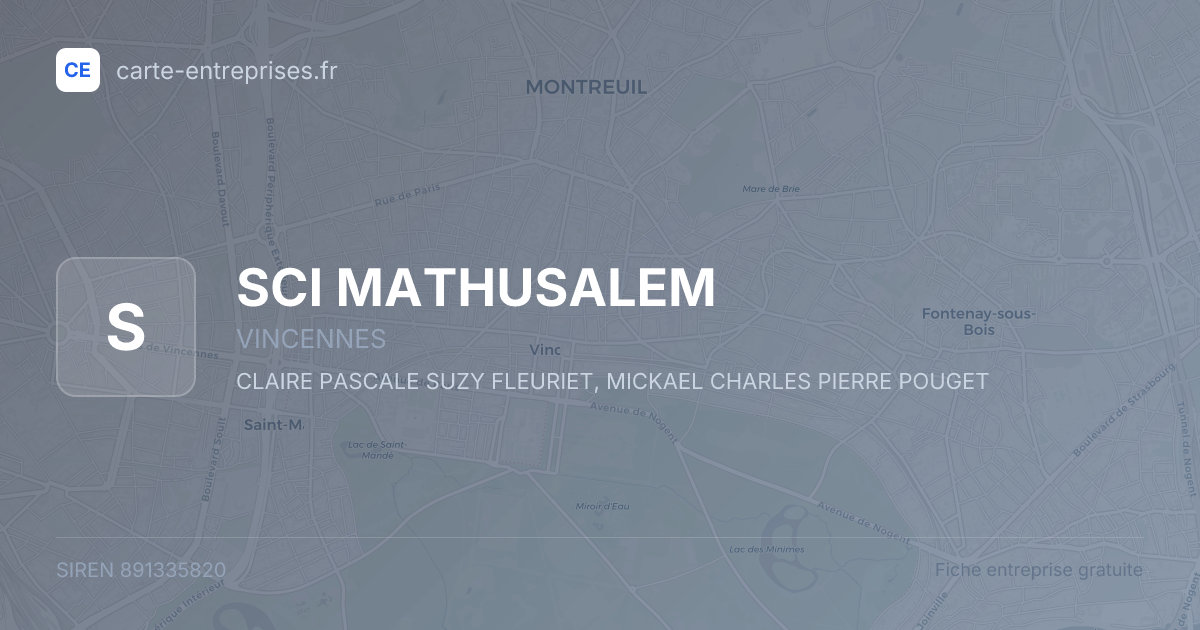 SCI MATHUSALEM — 891335820 — fiche entreprise