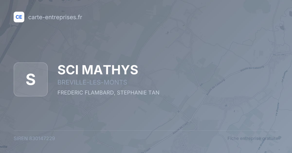SCI MATHYS — 830147229 — fiche entreprise