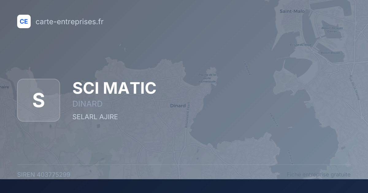 SCI MATIC — 403775299 — fiche entreprise