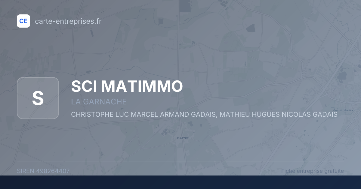 SCI MATIMMO — 498264407 — fiche entreprise