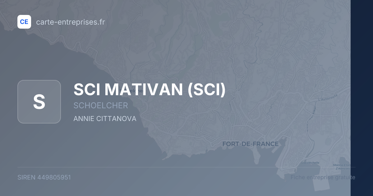 SCI MATIVAN (SCI) — 449805951 — fiche entreprise